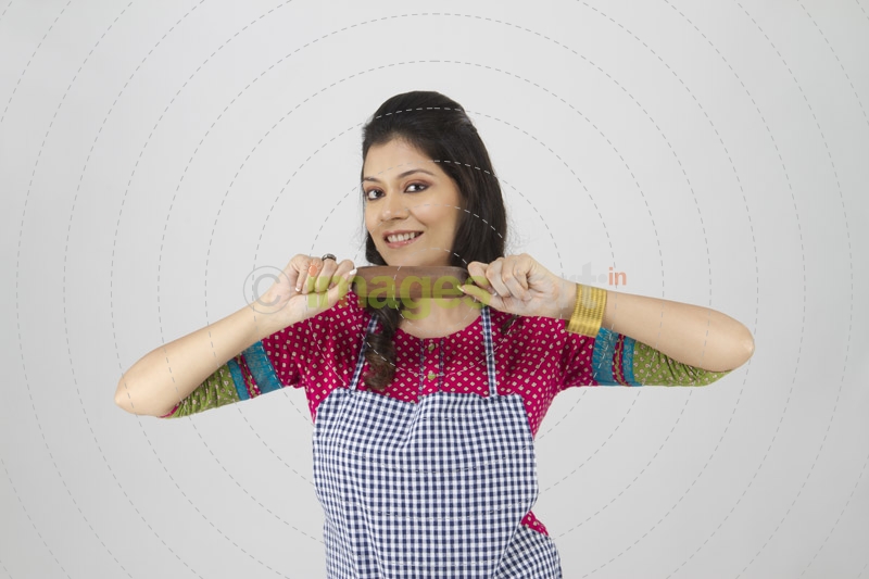 woman with a rolling pin