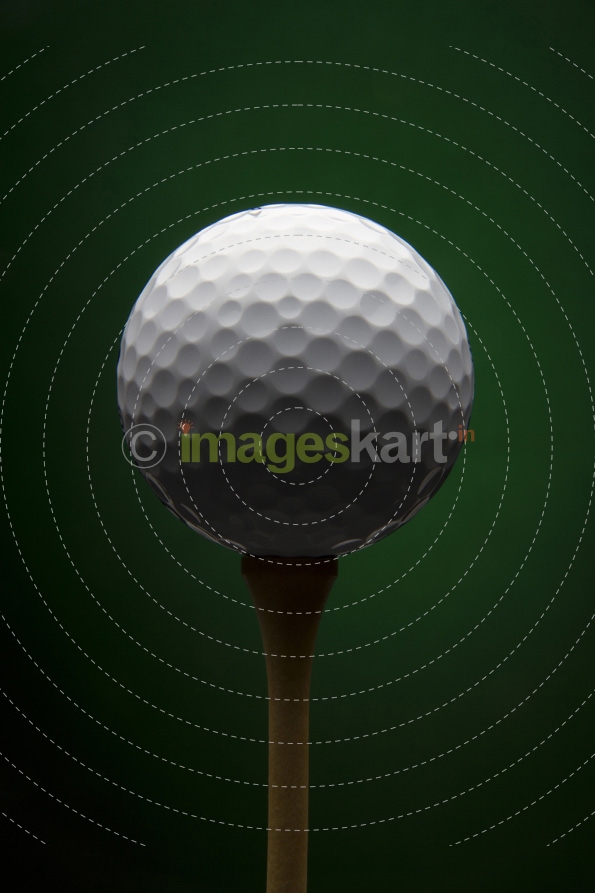 Golf ball with green background