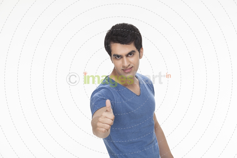 man showing thumbs up