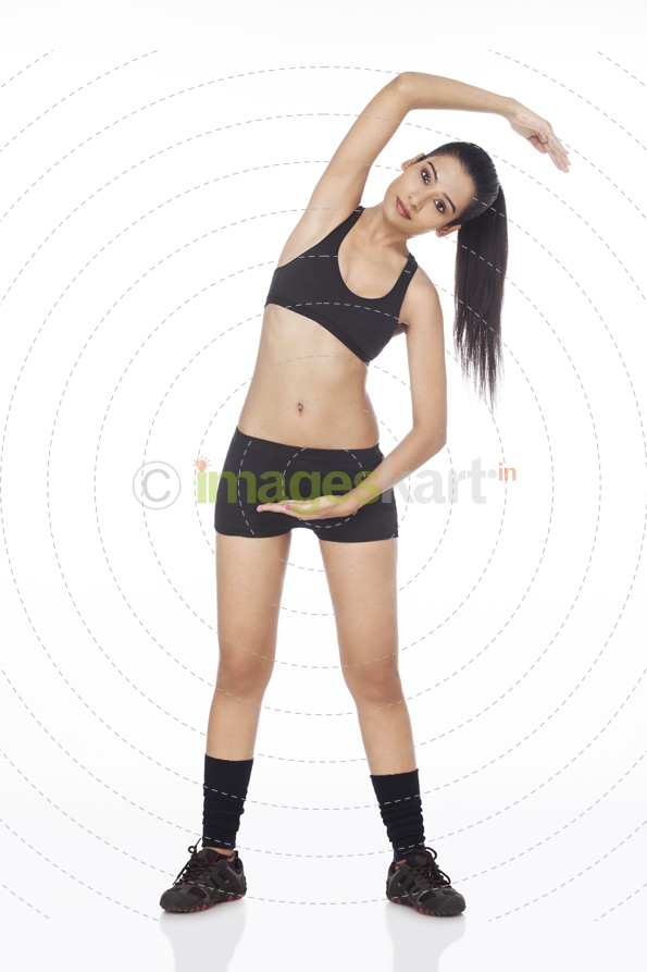 girl stretching herself