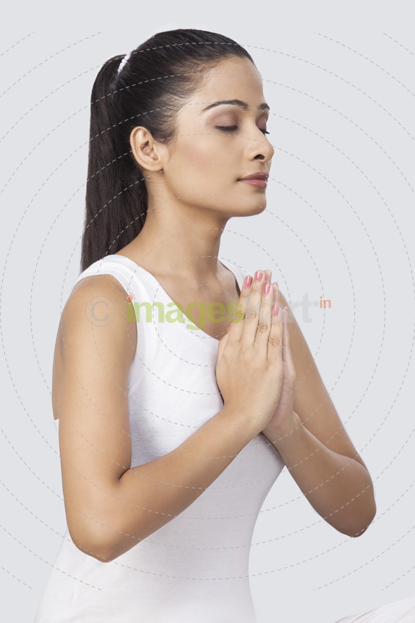 girl practicing yoga