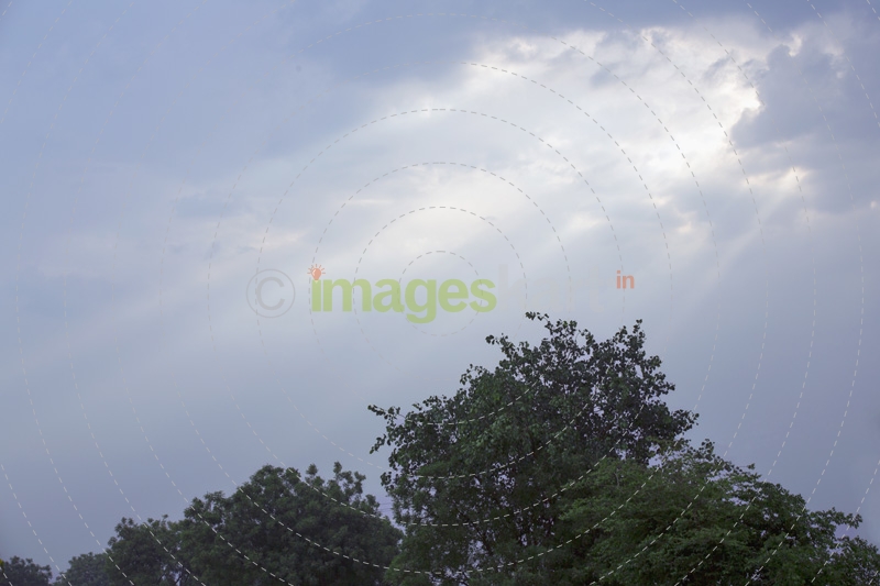 sunlight coming through the cloudy weather