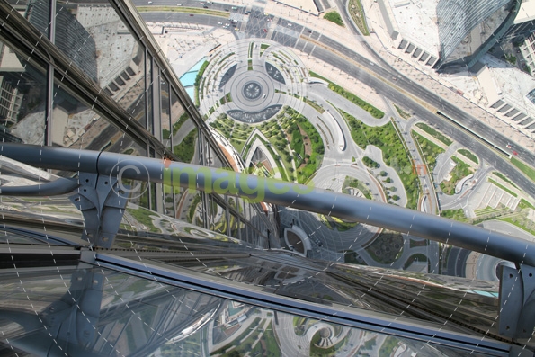 top view of dubai roadways 