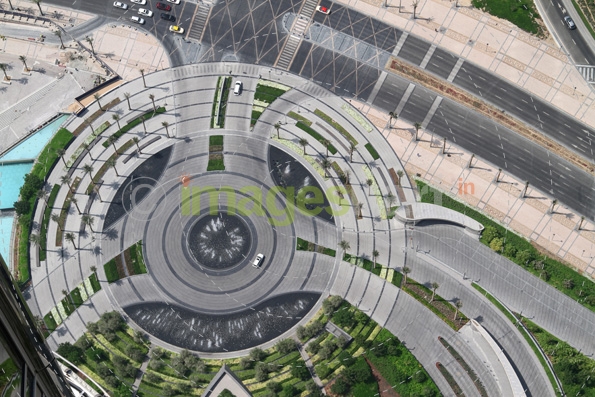 dubai roadways from the top view 