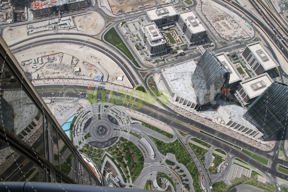 high angle view of dubai city space 