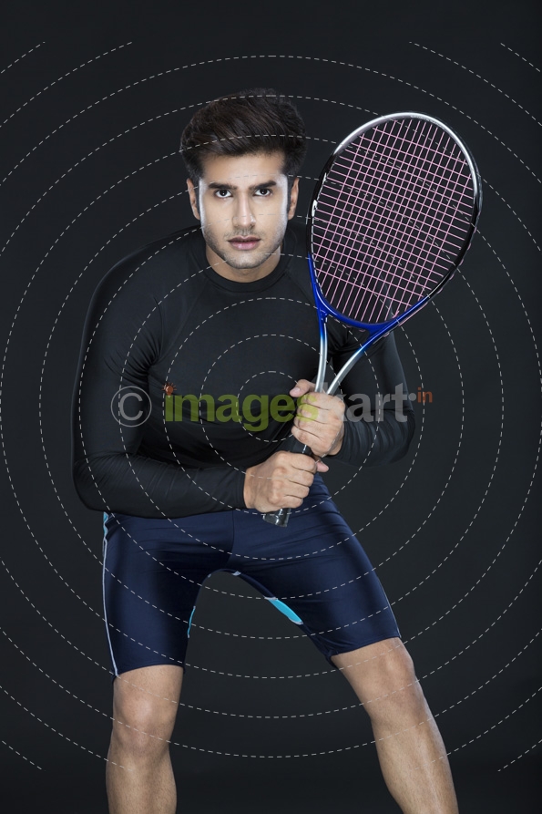 man playing tennis