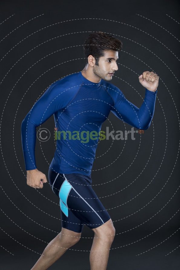 picture of a sports person running position 