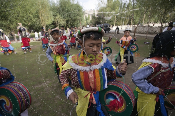 tribal people celebrating the ladakh festival