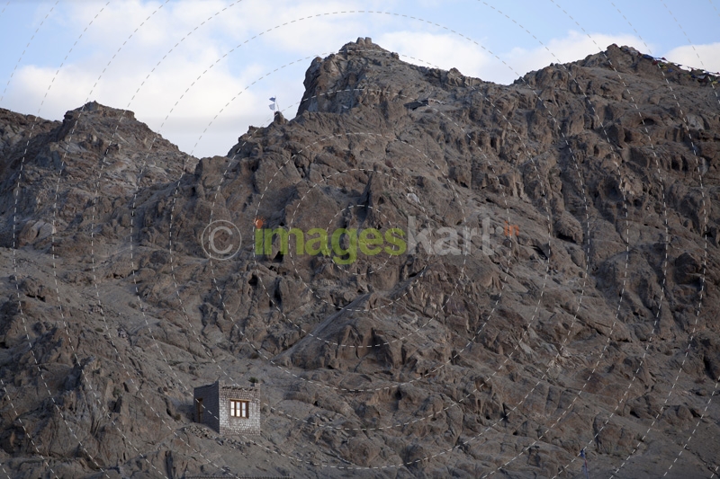 ancient house isolated in a mountain peak