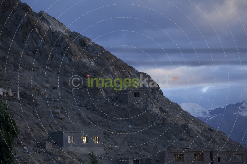 scenic view of a peak of a mountain