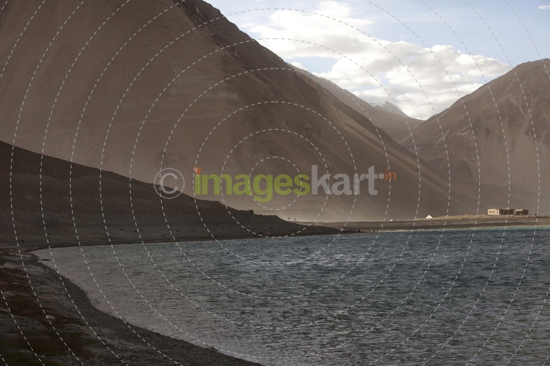 mountain range along river side 