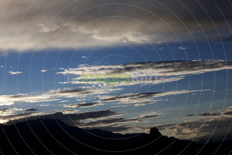evening shot of ladakh mountains 