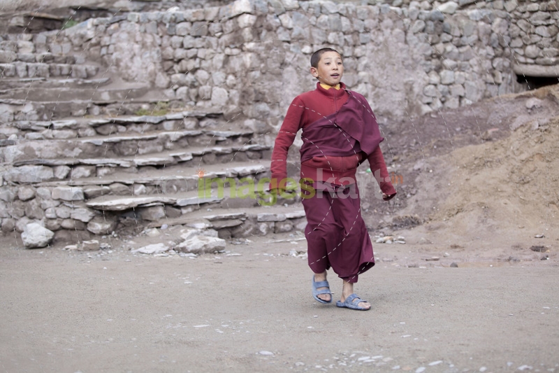 buddhist child playing 