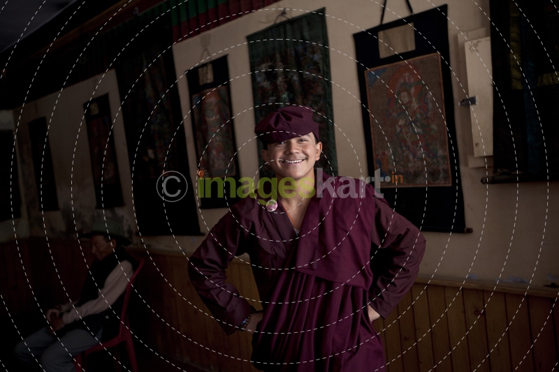 ladakhi boy smiling and posing 