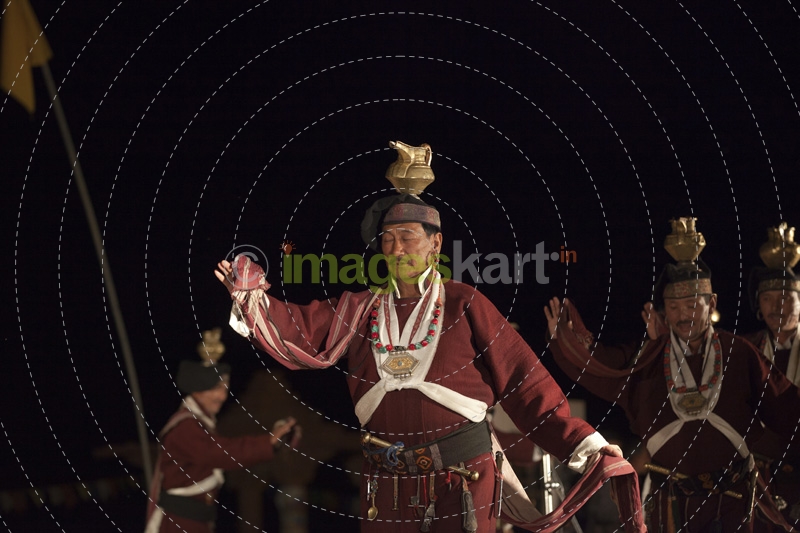 local people performing at the festival in ladakh
