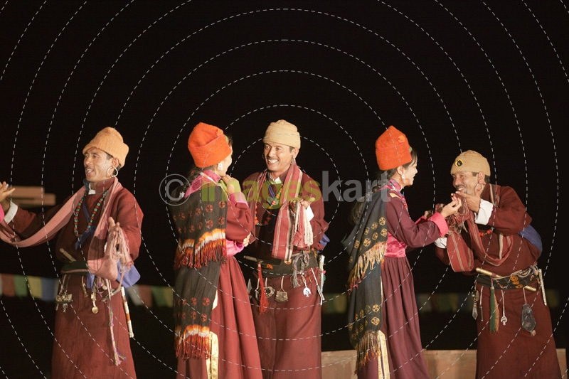 people of leh ladakh enjoying local festival