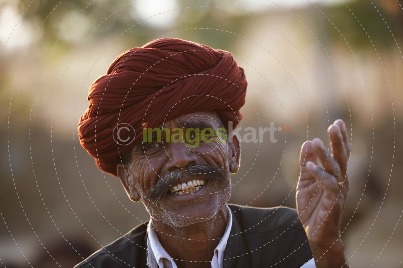 villager at the pushkar camel mela 