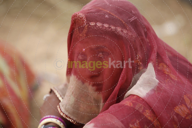 village woman looking her saree