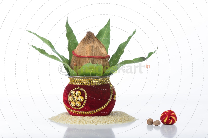 decorative kalash with moli