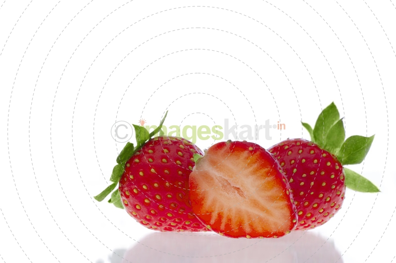 fresh strawberries on display
