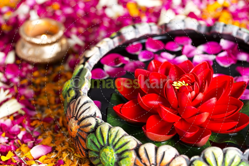 flowers in decorative pot