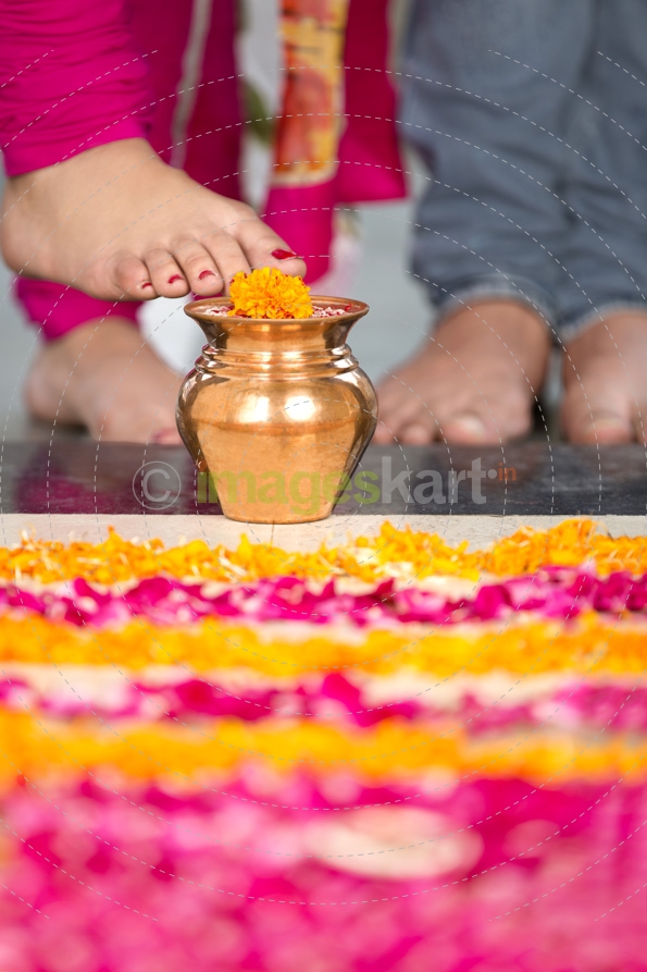 couple entering new home