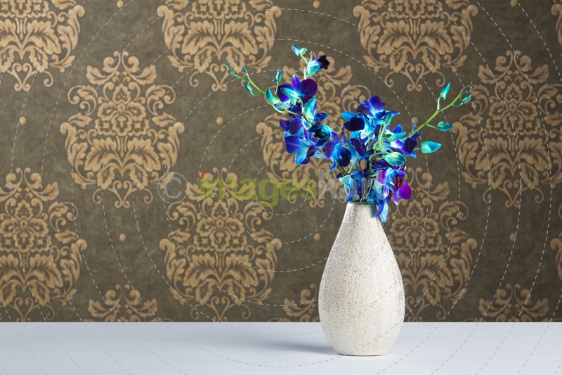 beautiful flowers in a glass vase