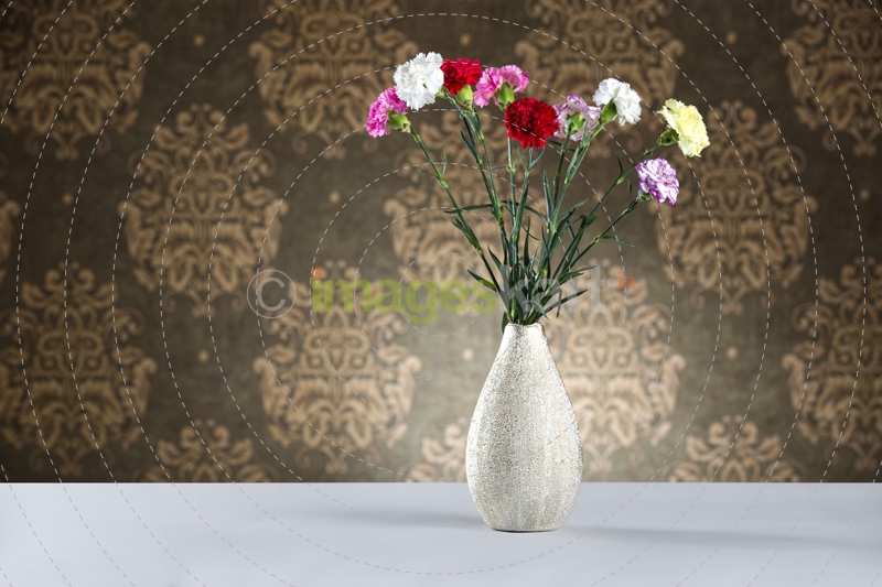 beautiful flowers in a glass vase