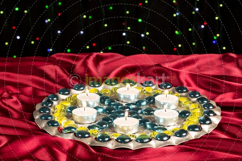 thali of diyas on diwali 
