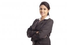woman portrayed as business professional