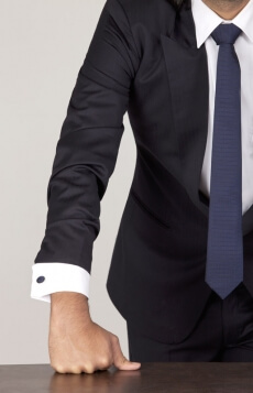 businessman posing on table 