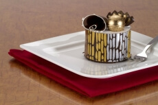decorative pastry on a white plate