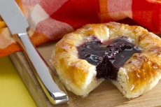 sweet pastry and a butter knife