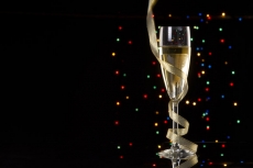 champagne glass with frills