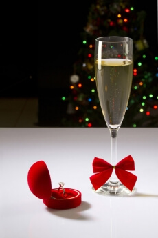 a wedding ring and wine full glass describing the moment of love 