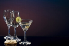 glasses for serving drinks