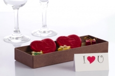 box of gifts and chocolates