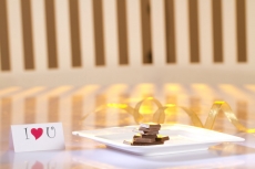 love message with chocolates