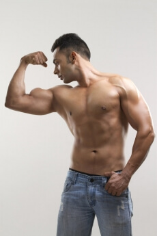 man with a muscular built