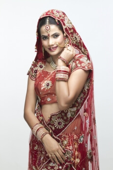 woman in bridal wear