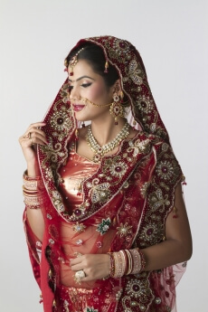 woman in bridal wear