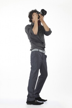 guy in action while clicking 