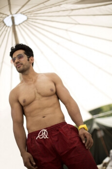 man with good built and physique posing for the camera