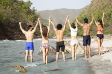 young adults on their holiday