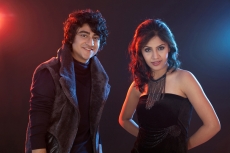 couple wearing party clothes