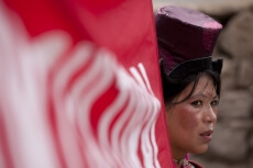 woman in ladakhi clothes