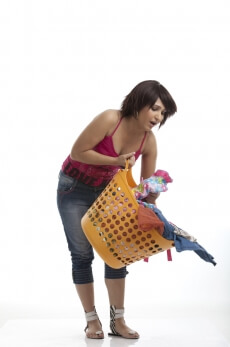 housewife doing laundry