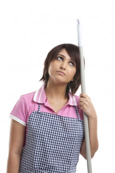 housewife fed up with cleaning