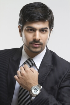 businessman posing in business suit