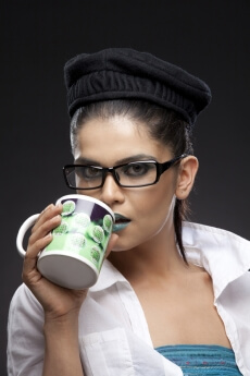 girl with glasses